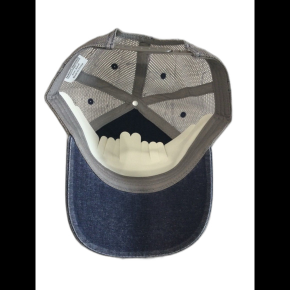 Kennebunkport Maine Cap Hat Unisex Snapback Denim Gray Distressed Cap Patch - Picture 8 of 8